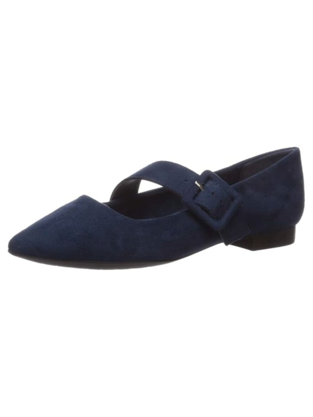 BELLA VITA Navy Blue Faux Suede Virginia II Mary Jane Pointed Toe Flats Sz 5.5 - Picture 3 of 11